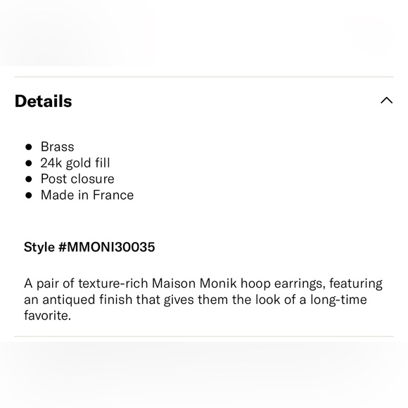 Maison Monik Boule Earring, Gold - Picture 5 of 5